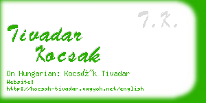 tivadar kocsak business card